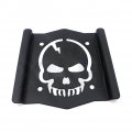 Xkh- Skull Backrest Sissy Bar Plate Matt Black Universal Fit B07c9gxpr1