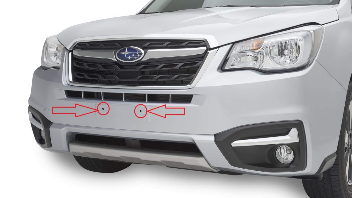 Front License Plate Mount Bcket Round Hole Adapter Kit For Subaru Impreza 2006a 2007 Sedan Only A Holder Set With 2 Adapters