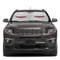 Ipick Image For Jeep Trailhawk Logo Universal Fit Dual Panels 2 Of 28 W X 24 L Easy Folding Windshield Sun Shade