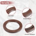 Uxcell 2pcs Engine Crankshaft Seal No 90311-46001 For Lexus Gs 300 2005 Is 300 2001 Rubber Brown
