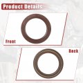 Uxcell 2pcs Engine Crankshaft Seal No 90311-46001 For Lexus Gs 300 2005 Is 300 2001 Rubber Brown