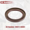 Uxcell 2pcs Engine Crankshaft Seal No 90311-46001 For Lexus Gs 300 2005 Is 300 2001 Rubber Brown