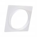 Uxcell 10inch Duct Connector Flange Abs Plastic Air Outlet Inlet Hose Pipe Adaptor For Ventilation Equipment