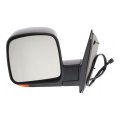 Driver Side Door Mirror For Chevy Express 2500 2003 2007 Power Heated With Signal Indicator Textured Black Replacement 15937983 