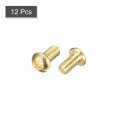 Uxcell Brass Machine Screws M3x5mm Phillips Pan Head Fastener Bolts For Furniture Office Equipment Electronics 12pcs