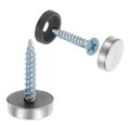 24pcs Screw Covers Caps 14mm Dia Stainless Steel Mirrors Decorative Cover Nails Flat Gasket Screw Fasteners For Sign 