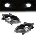 Hecasa Pair Full Led Fog Lights For 2018-2024 Freightliner Cascadia Front Bumper Light Lamp Drl Clear Lens Black Housing Driver