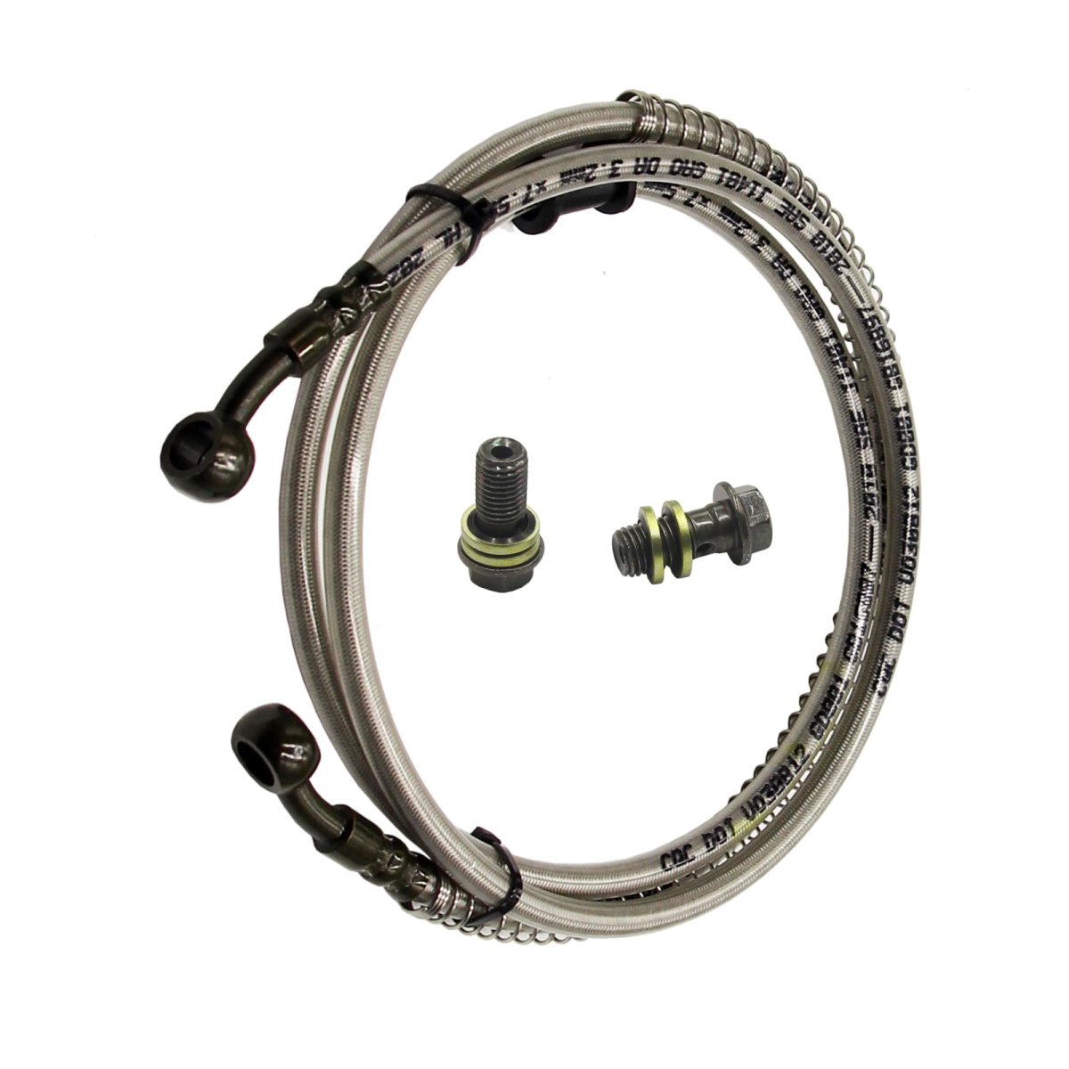 Hydraulic Brake Line Hose Cable For Pit Trail Quad Go Kart Dirt Bike Atv Stainless Steel Braid Ptfe 1330mm Universal Fit