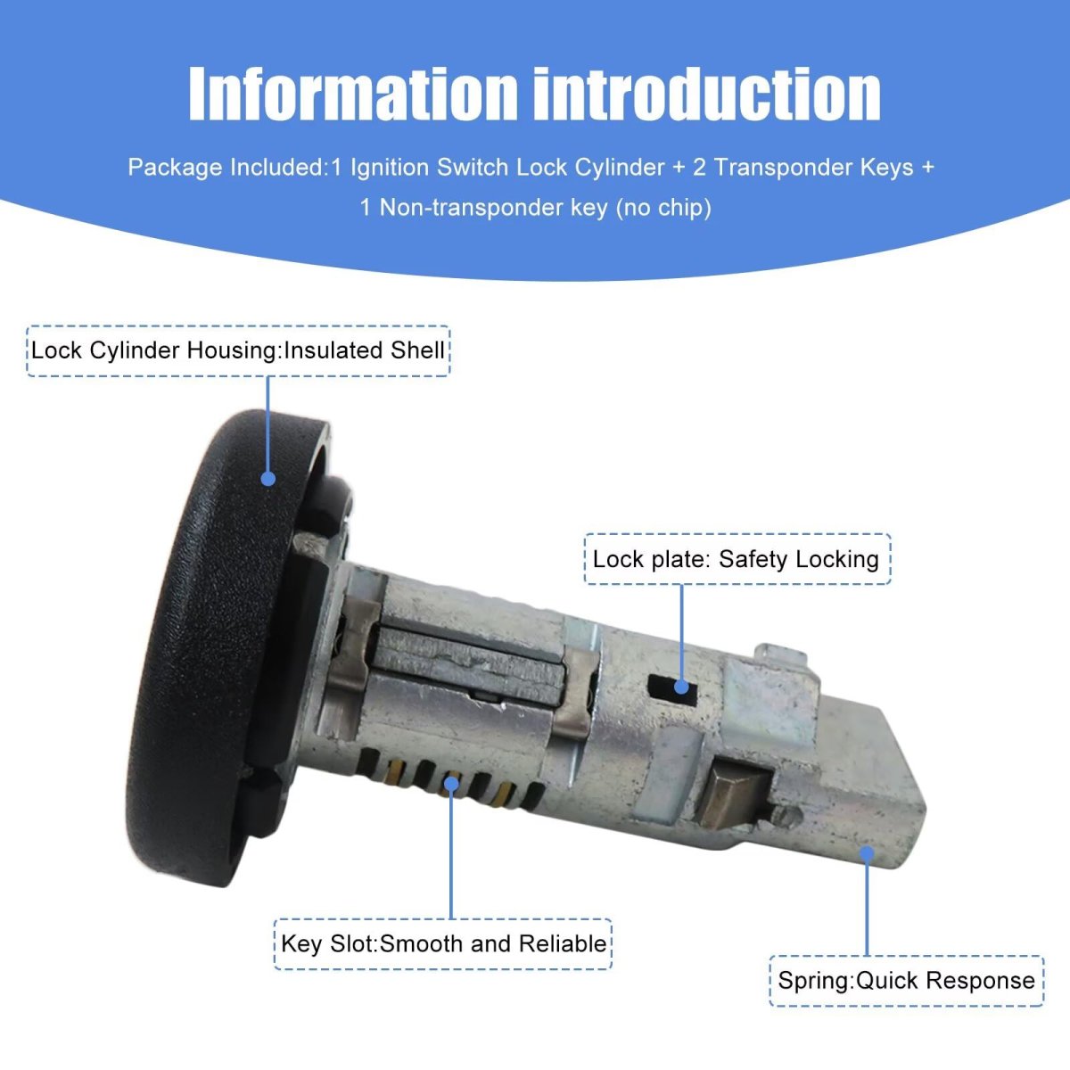 924-796 Ignition Switch Lock Cylinder W Keys For 2007-2013 Chevy Avalanche