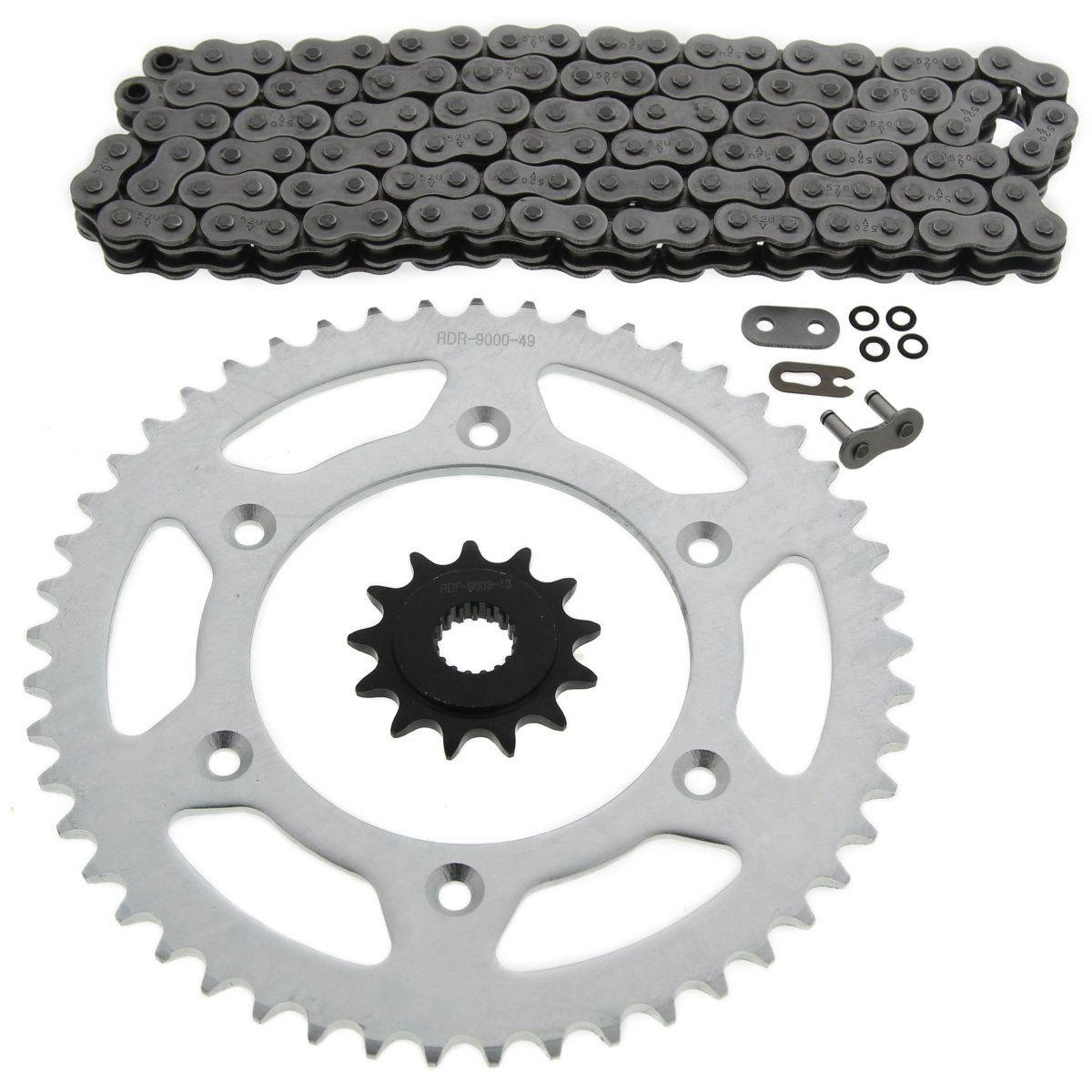 Honda Cr250r O Ring Chain And Sprocket Kit 13 49 112l For 1992 1993 Models Steel Front Rear Sprockets