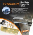 2 Pack 13-04387 For Peterbilt 379 Upper Roller Bracket Kit With Rollers And Hardware Replaces 13-04391 13-04667 13-04403 Fits