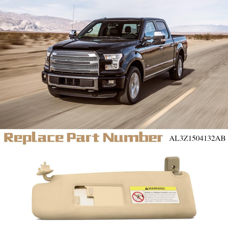2pcs Camel Tan Sun Visor Holder Retainers Clip For Ford F 150 2009-2014 Replace I Al3z1504132ab