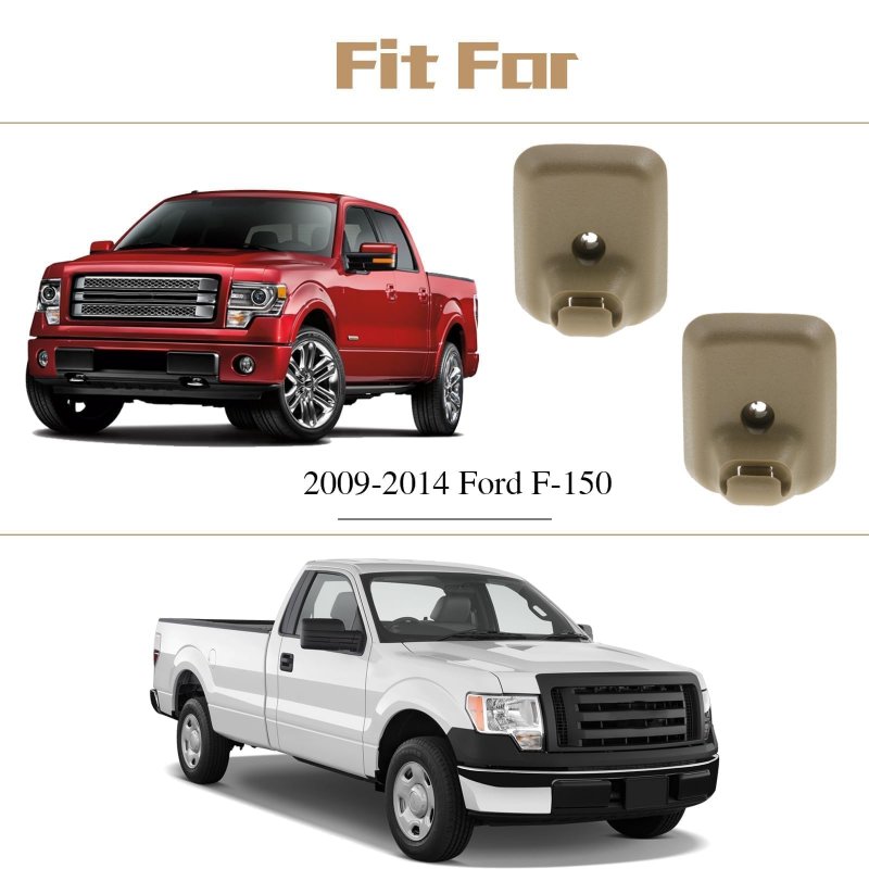 2pcs Camel Tan Sun Visor Holder Retainers Clip For Ford F 150 2009-2014 Replace I Al3z1504132ab