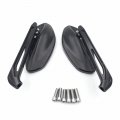 Smt-cnc Gridding Black Rear View Left Right Led Integrated Side Mirrors Compatible With 8mm 10mm Screw Yamaha Fz1 Fz6 Suzuki