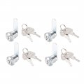 Cam Lock 3 4 Cylinder Long Cabinet Locks With No Fits On 1 2 Max Thick Panel Keyed Different Zinc Alloy Secure File 4pcs 