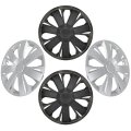 Set Of 4 16 In Universal Wheel Rim Hubcaps Silver Replacement Covers For Acura Chevrolet Dodge Ford Honda Hyundai Kia Mazda