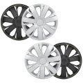 Set Of 4 16 In Universal Wheel Rim Hubcaps Silver Replacement Covers For Acura Chevrolet Dodge Ford Honda Hyundai Kia Mazda