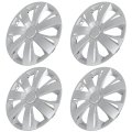 Set Of 4 16 In Universal Wheel Rim Hubcaps Silver Replacement Covers For Acura Chevrolet Dodge Ford Honda Hyundai Kia Mazda