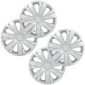 Set Of 4 16 In Universal Wheel Rim Hubcaps Silver Replacement Covers For Acura Chevrolet Dodge Ford Honda Hyundai Kia Mazda 