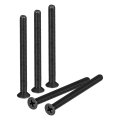 10 Pcs M5-0 8x60 Machine Screws Phillips Pan Cross Head Fasteners Bolts 304 Stainless Steel Black For Wall Socket House Repairs 