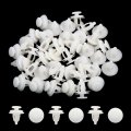 Uxcell 40pcs 8mm Hole White Plastic Push In Rivet Interior Trim Panel Car Door Clips