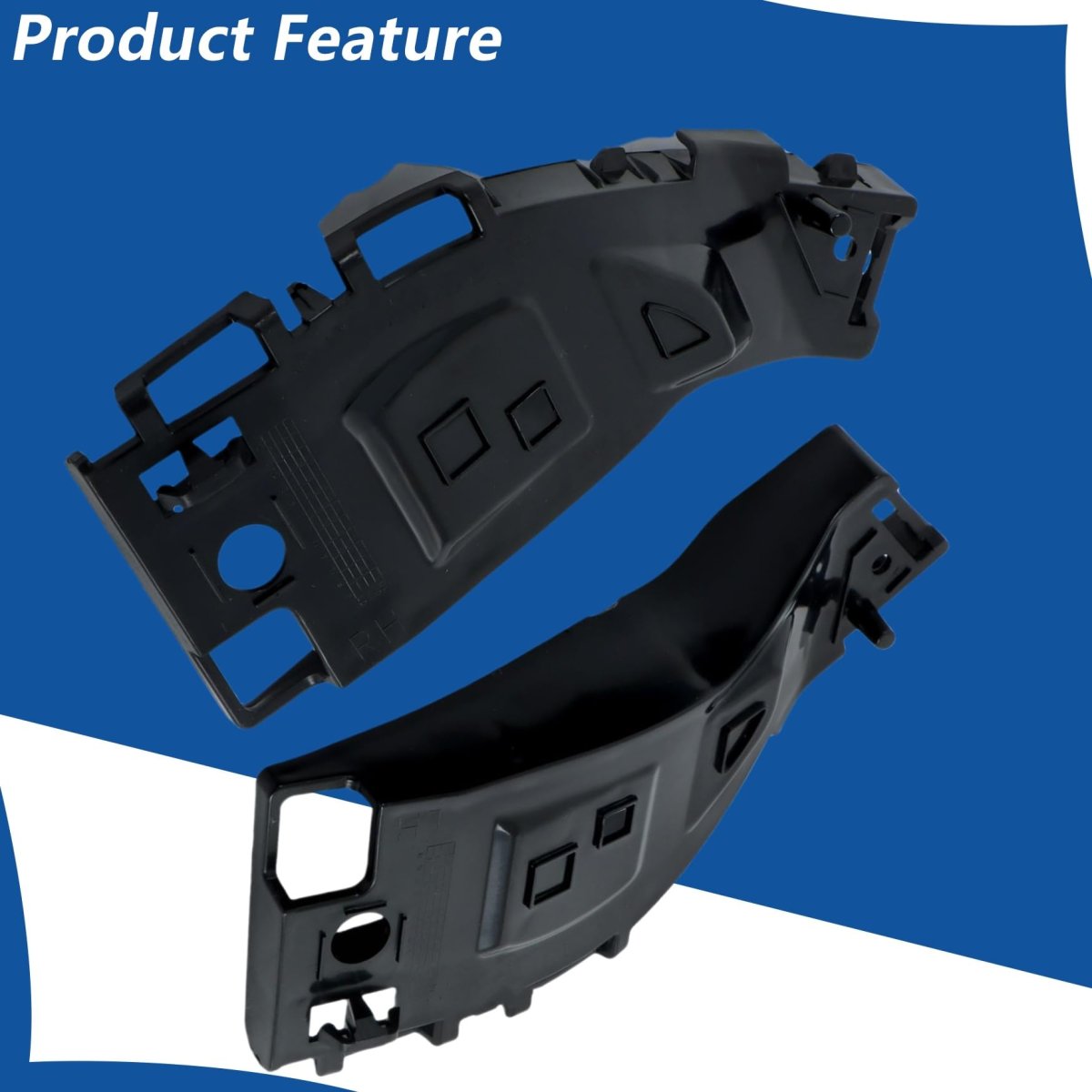 Front Bumper Side Support Set For Flex 2009 2019 Left And Right 2pcs Black Plastic Replacement 8a8z17e814a 8a8z17e814b