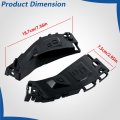 Front Bumper Side Support Set For Flex 2009 2019 Left And Right 2pcs Black Plastic Replacement 8a8z17e814a 8a8z17e814b