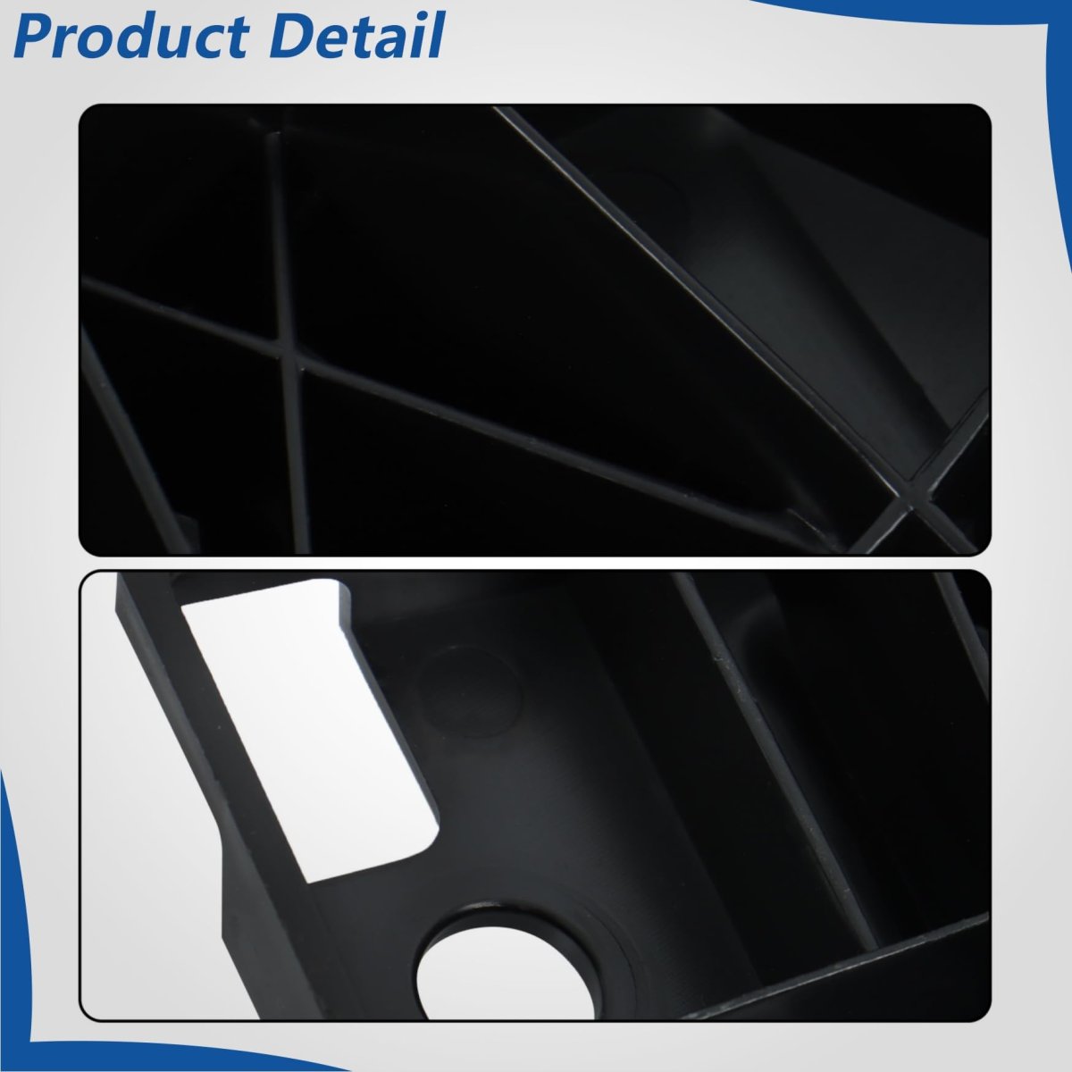 Front Bumper Side Support Set For Flex 2009 2019 Left And Right 2pcs Black Plastic Replacement 8a8z17e814a 8a8z17e814b