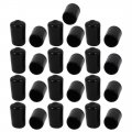 Uxcell 25 Pcs 9mm Inner Dia Pvc Vinyl End Cap Bolt Screw Thread Protector Black