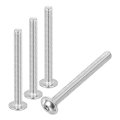 50pcs M5-0 8x50mm Flanged Button Head Socket Cap Screws 304 Stainless Steel Drive Fasteners Bolts Fully Thread Machine Silver 