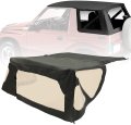 Hecasa Soft Top Replacement For 1988-1994 Suzuki Sidekick Geo Tracker Sailcloth Vinyl Black Tinted Windows 