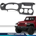 Dash Instrument Cluster Trim Panel Bezel For 2011 2012 2013 2014 Jeep Wrangler Black Pp Plastic