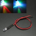 Uxcell 20pcs 5mm Pre Wired Led Fast Flashing Dc3-6v Clear Lens Light Emitting Diodes