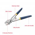 Wire Rope Crimping Tool Cable Crimps Aluminum Double Barrel Ferrule Loop Sleeve And 180pcs Stainless Steel Thimble Assortment