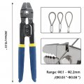 Wire Rope Crimping Tool Cable Crimps Aluminum Double Barrel Ferrule Loop Sleeve And 180pcs Stainless Steel Thimble Assortment
