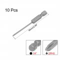Uxcell 10 Pcs 2mm Ph0 Magnetic Phillips Screwdriver Bits 1 4 Inch Hex Shank 2 56-inch Length S2 Power Tool