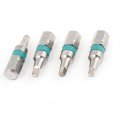 4 Pcs 1 Hex 25mm Length 3mm X 2 Square Head Screwdriver Bits 