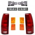 1a Auto 10 Piece Lighting Kit Set Headlights Tail Lights Side Marker Corner Parking For 1990-1993 Chevy C K Pickup Truck 