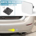 X Autohaux Car Rear Bumper Tow Hook Cover 85071-4ga0a For Infiniti Q50 2014-2018 Eye Lid Trailer Cap Silver Tone
