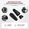 2pcs 6an Fuel Rail Fitting 9 16-18unf Thread 5 16 Id 37a Flare Seal 6061-t6 Aluminum For Ls Swap Return Line Sensor Black
