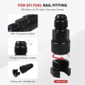 2pcs 6an Fuel Rail Fitting 9 16-18unf Thread 5 16 Id 37a Flare Seal 6061-t6 Aluminum For Ls Swap Return Line Sensor Black