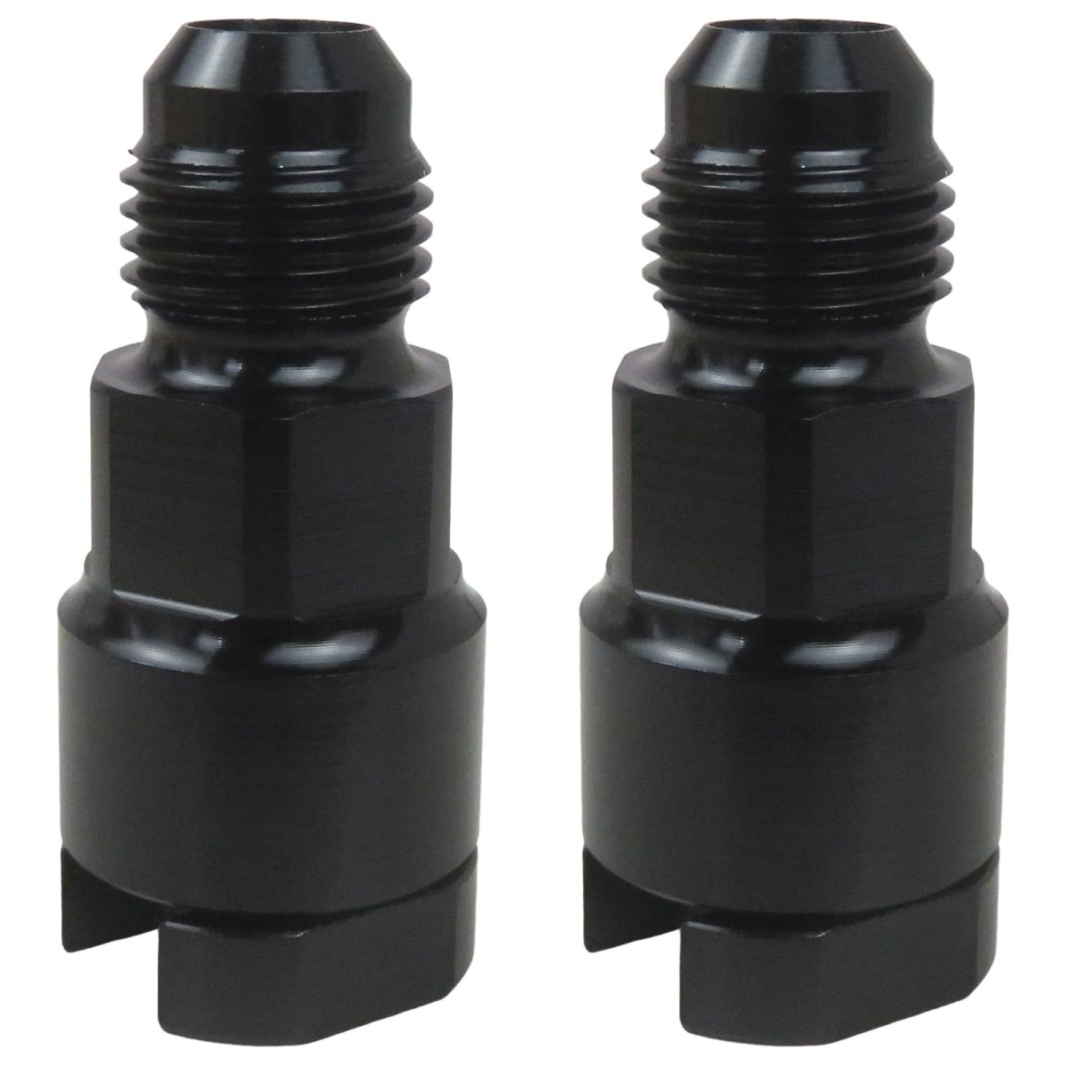 2pcs 6an Fuel Rail Fitting 9 16-18unf Thread 5 16 Id 37a Flare Seal 6061-t6 Aluminum For Ls Swap Return Line Sensor Black