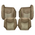 Secos Driver Passenger Bottom Top Replacement Leather Seat Cover Tan For Chevy Silverado 1500 Gmc Yukon Sierra 2003 2004 2005 