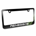 Ipick Image Made For Jeep Renegade Green Stripe Black Metal License Plate Frame