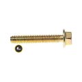 Flanged Bolts M6 1 By 40mm Alloy Steel Yellow Zinc Hex Head Fine Thread Class 10 9 Bolt Grade 4 Pack 