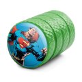 Superman Character Tire Rim Wheel Aluminum Valve Stem Caps Green Resin Topped Air Covers For Cars Trucks And Vans 4 Piece Set