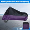Uxcell Motorcycle Cover Bike All Season Waterproof Dustproof Protective Outdoor Motorbike Rain 190t L Black Purple For Honda Cb