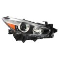 Headlight Assembly Replacement For Mazda 3 2017 2018 Housing Black Halogen Lamp Set Passenger Side Rh 1pc Ma2519175