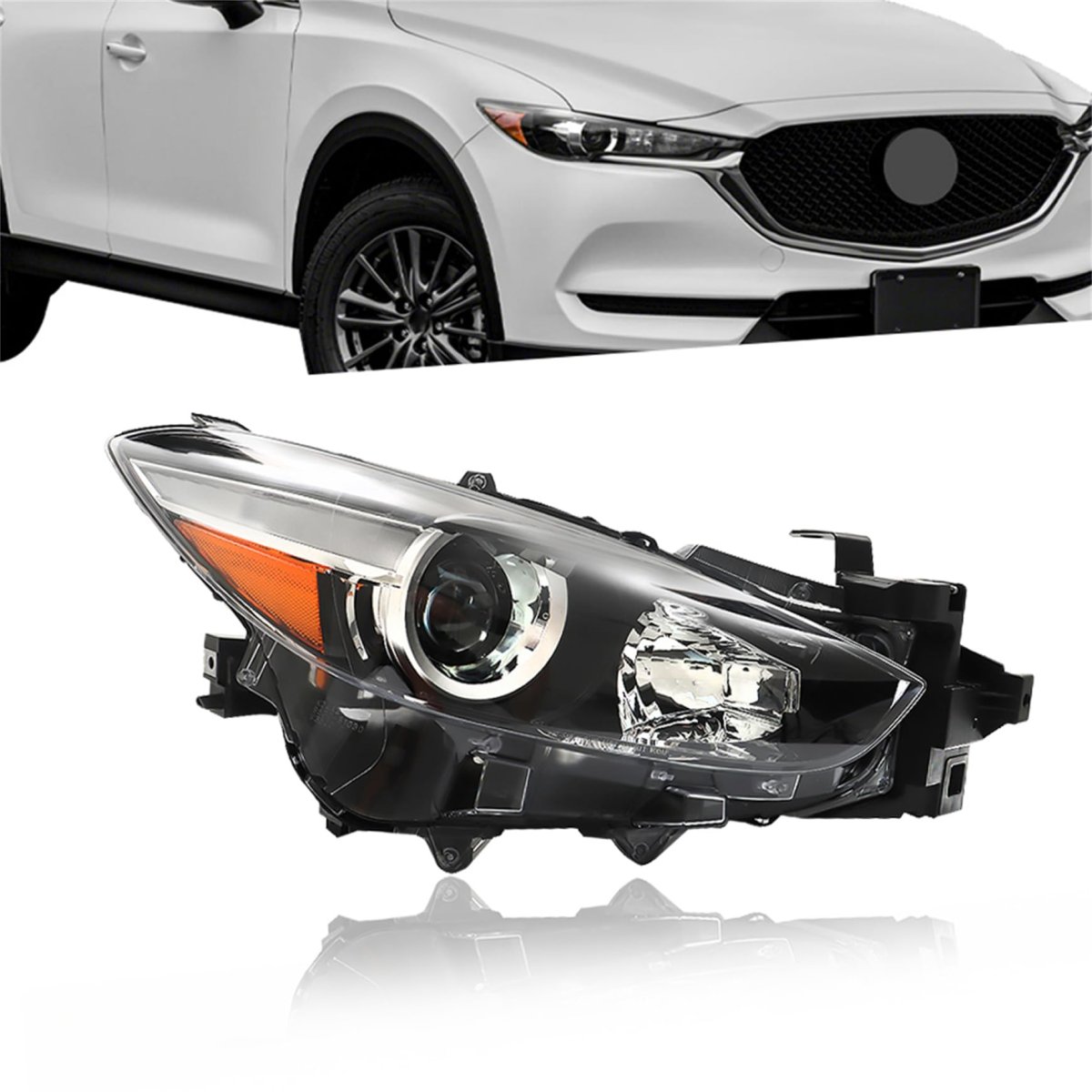 Headlight Assembly Replacement For Mazda 3 2017 2018 Housing Black Halogen Lamp Set Passenger Side Rh 1pc Ma2519175