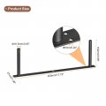 Uxcell Floating Shelf Bracket 18 Inch Wall Mounting Blind Support Hidden For Wood Shelves Black